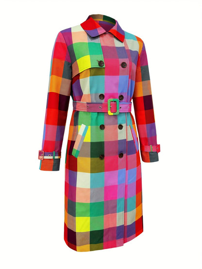 Gace –Colorful Plaid Coat