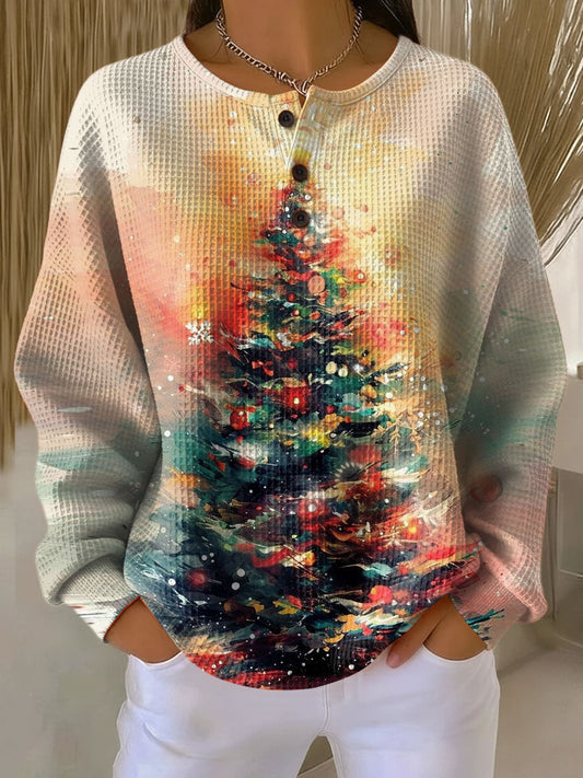 Ella | Sweater with Christmas Tree and Cozy Vibes
