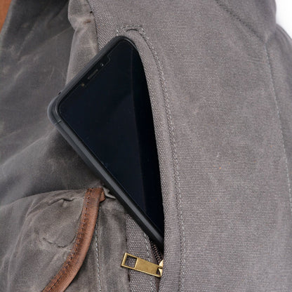 Linen Leather Backpack | Asher