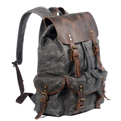 Linen Leather Backpack | Asher