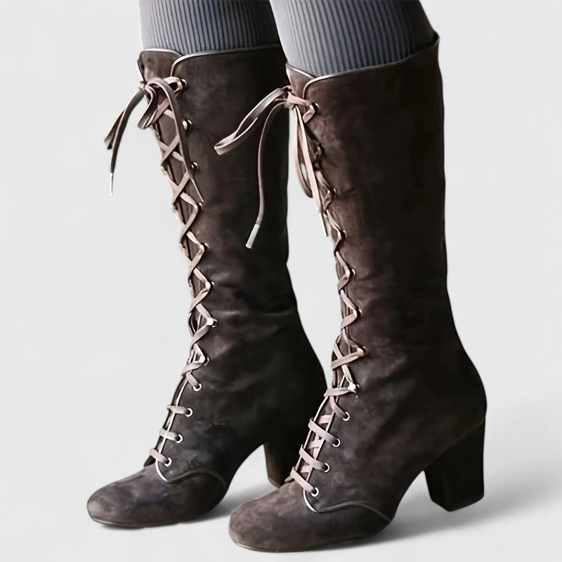 Mari | Velvet Elegance High Boots
