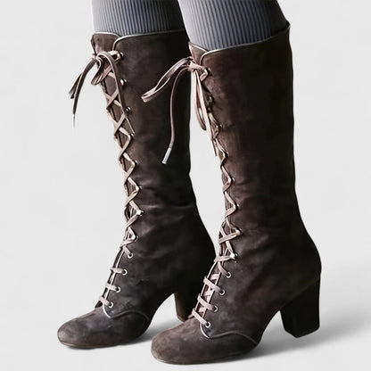 Mari | Velvet Elegance High Boots