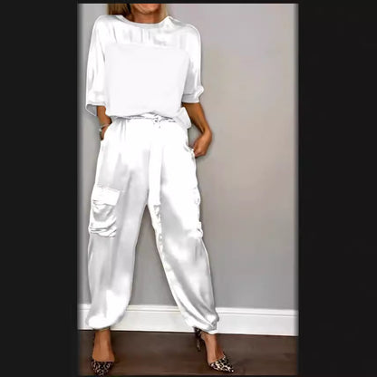Sleek Satin Dreams Two-Piece Set