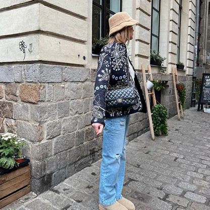 Luna™ - Vintage Floral Quilted Cotton Coat