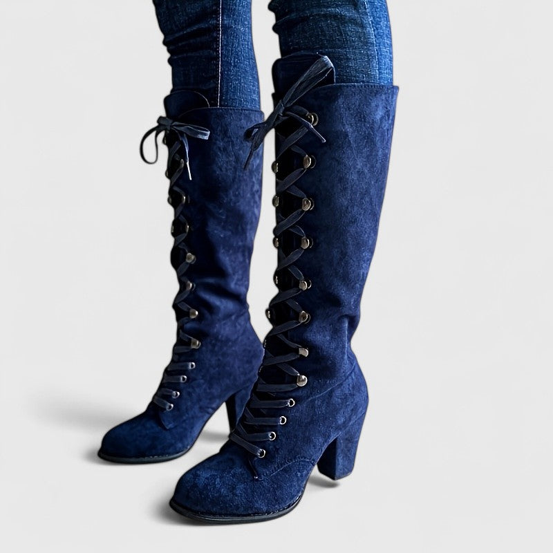 Mari | Velvet Elegance High Boots