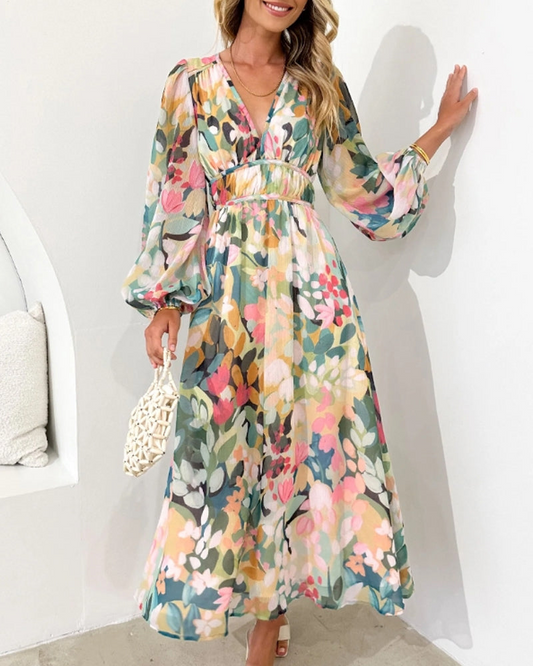 SERENA™ SPRING ELEGANCE FLORAL DRESS