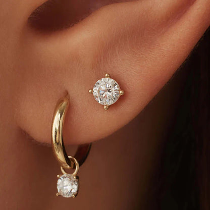 Earrings with Larmes de Lune Stone