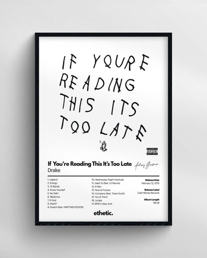 If You're Reading This It's Too Late