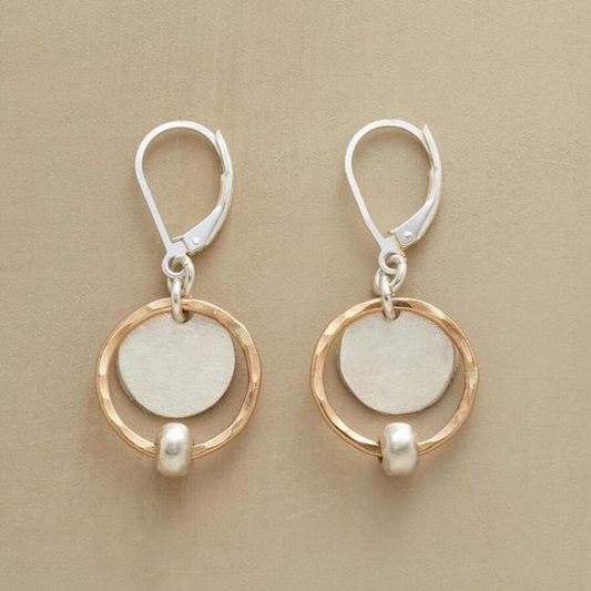 Gold and Silver Plated Pearl Earrings