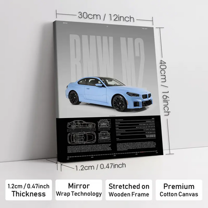 Wooden-Framed Exotic Car Canvas