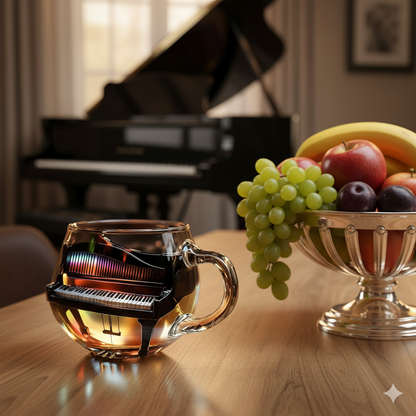 🎵 Drink in Style with a Piano Glass — Created for Music Lovers