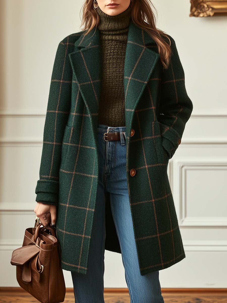 Elen – Classic Checked Coat