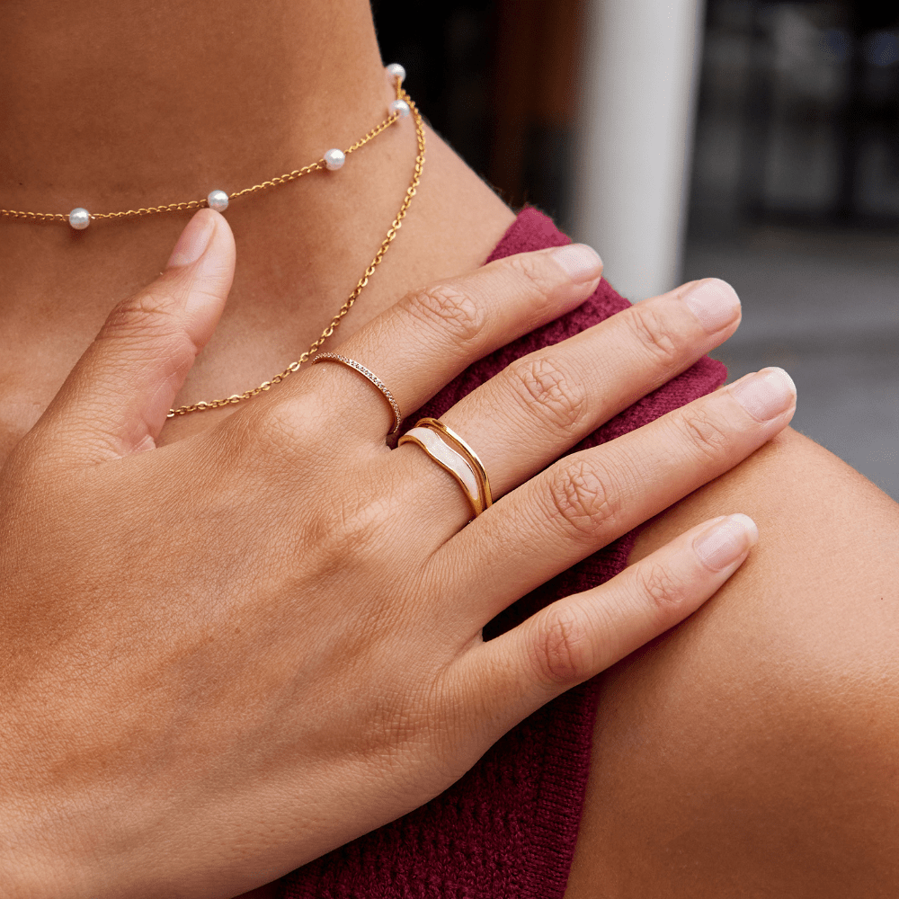 Golden Layered Sahara Ring