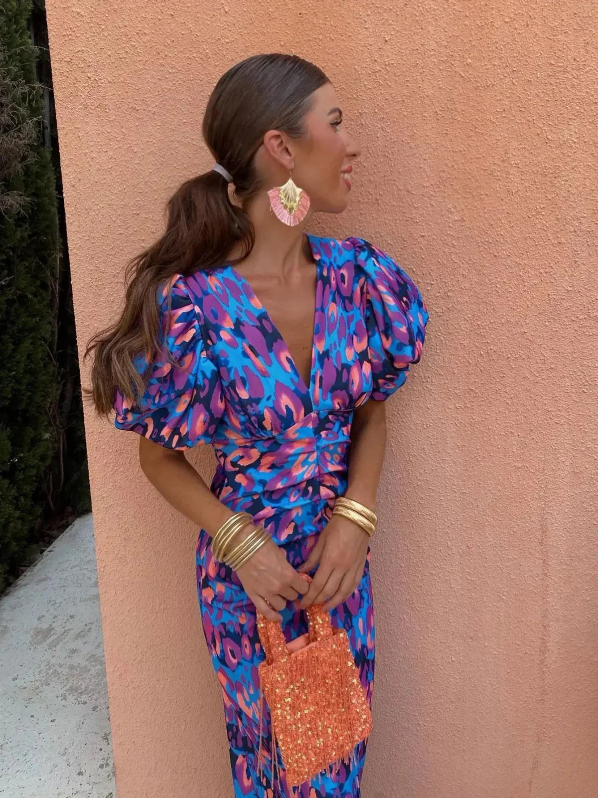 Gladys™ | Colorful Pleated Dress