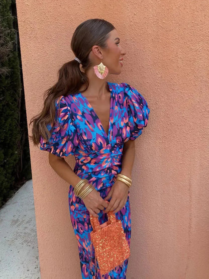 Gladys™ | Colorful Pleated Dress