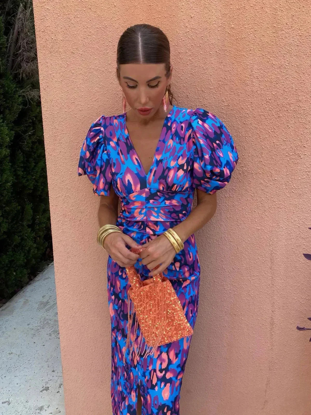Gladys™ | Colorful Pleated Dress