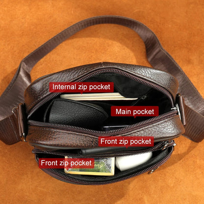 Franco | Sleek Leather Shoulder Bag for the Modern Man