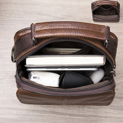 Levi | Sleek Leather Messenger Bag