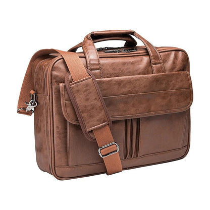 Leo | Sophisticated Leather Laptop Tote