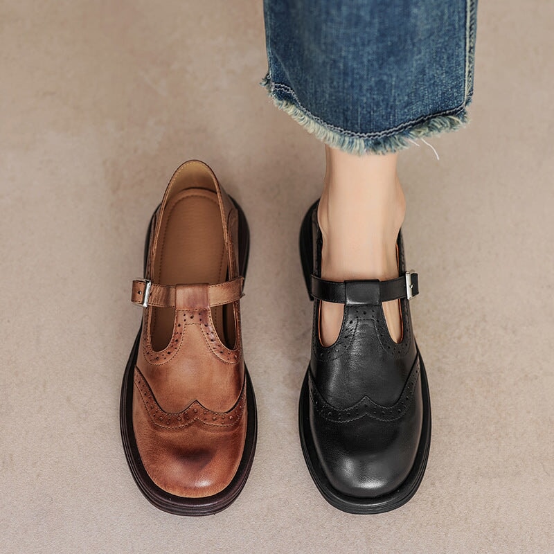 Risa Leather Mary Janes