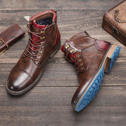 Miles - Classic Leather Oxford Boots