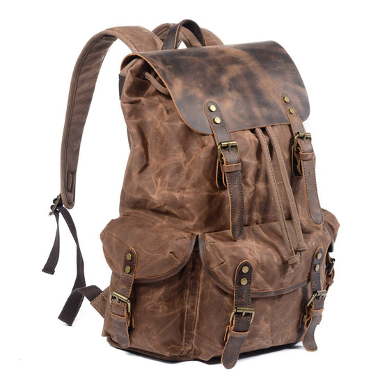 Linen Leather Backpack | Asher
