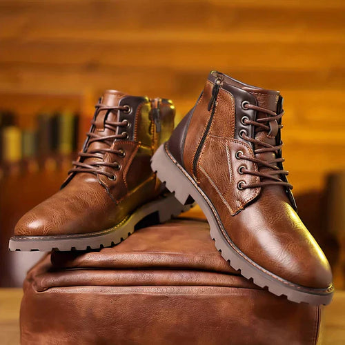 Jethro | Lace-up Boots in Durable Leather